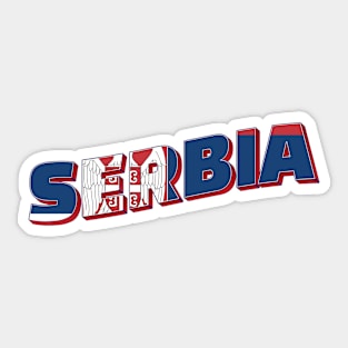 Serbia Vintage style retro souvenir Sticker